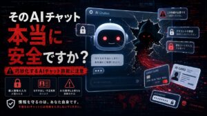 AIチャットボット詐欺の警告イメージ
