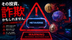 メタバース投資詐欺の警告イメージ